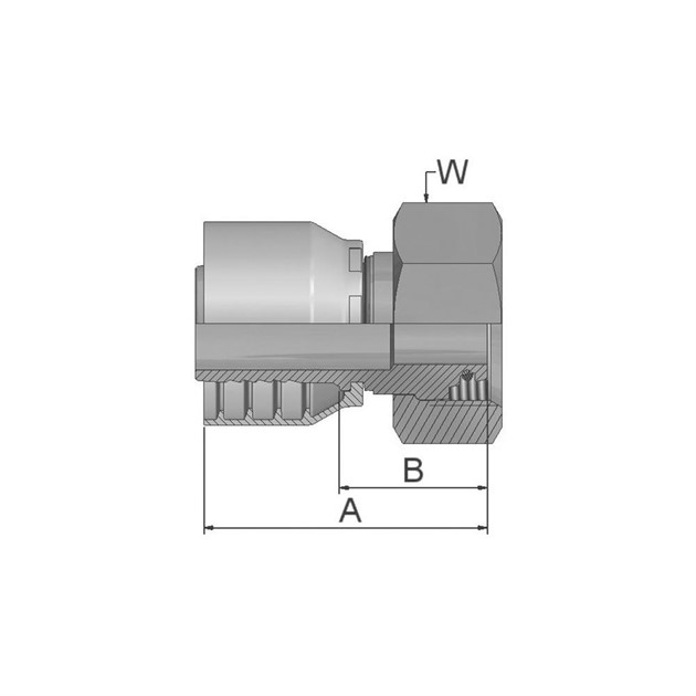 Hona Metrisk 24° S Svivel O-ring Rak SY - Serie 48