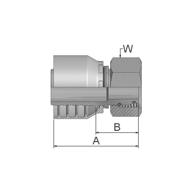 Hona Metrisk 24° L Svivel O-ring Rak SY - Serie 48